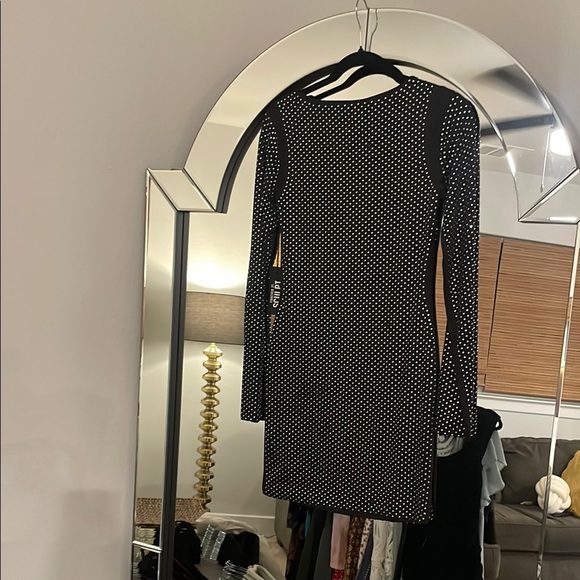 Forever 21 Black Dress with White Polka Dots - Picture 2 of 4